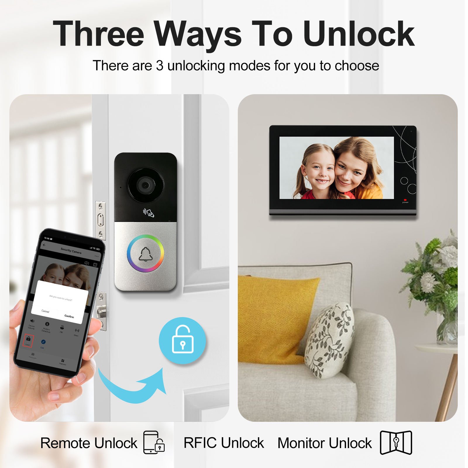 TCP/IP Smart Video Intercom Door Phone Video Intercom System Visual Home Doorbell Camera For Villa