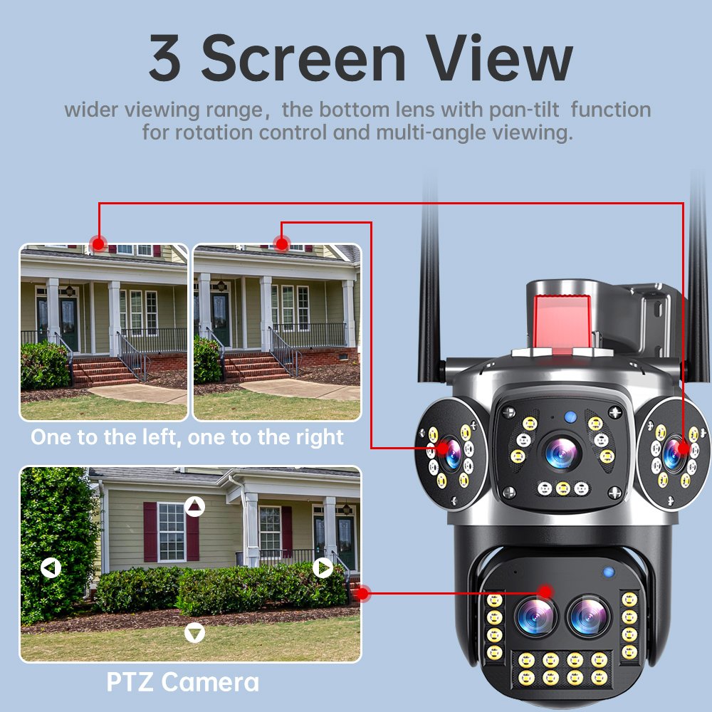 Wireless WiFi CCTV PTZ Outdoor Camera O-KAM HD CCTV Camera 360 Degree Rotation Cloud Storage Video Playback Wifi Security Camera