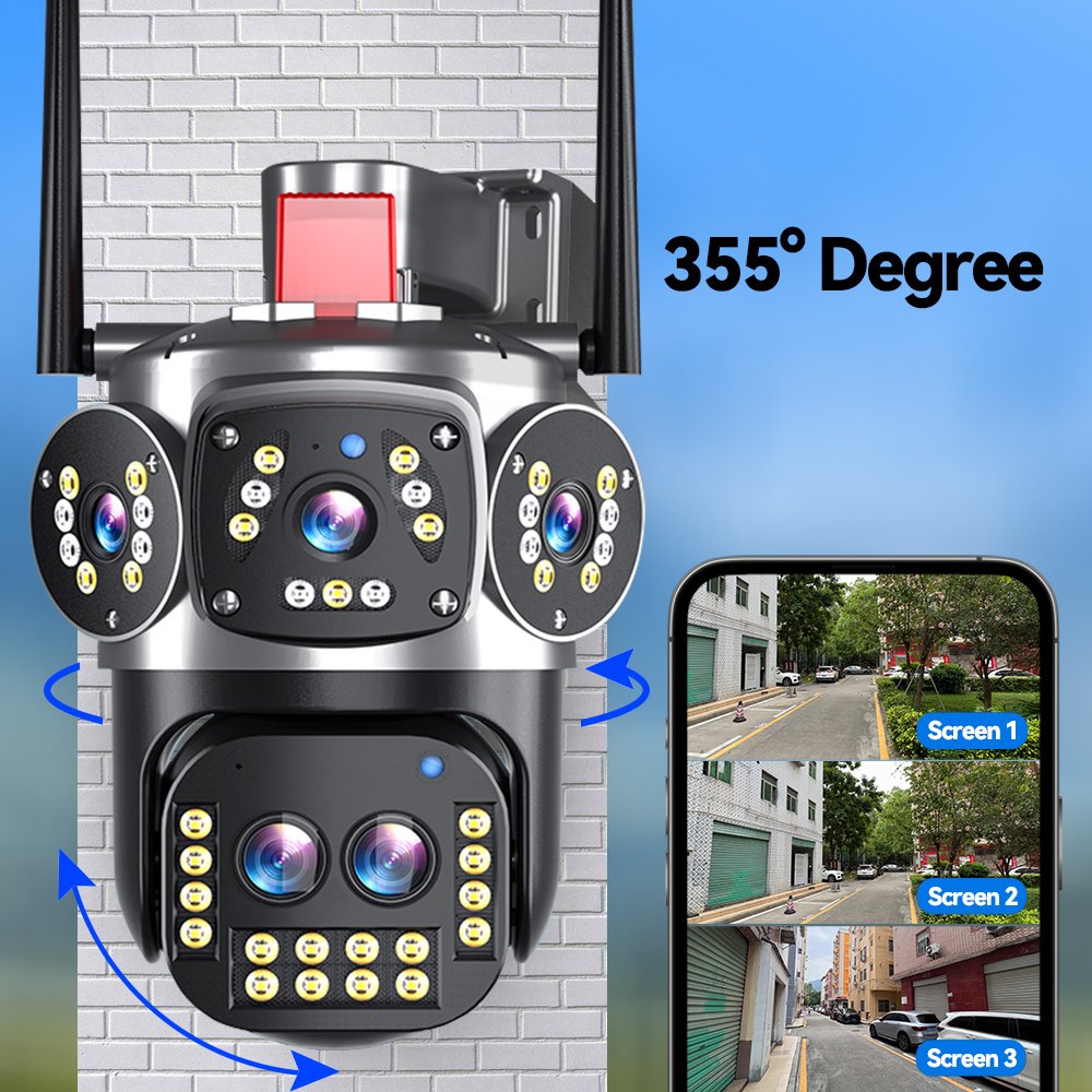 Wireless WiFi CCTV PTZ Outdoor Camera O-KAM HD CCTV Camera 360 Degree Rotation Cloud Storage Video Playback Wifi Security Camera