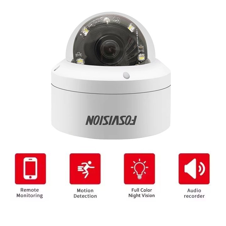 Fosvision Full color Hd AHD Camera Night Vision Indoor Security Surveillance 2mp Dome Cctv Camera 1080P