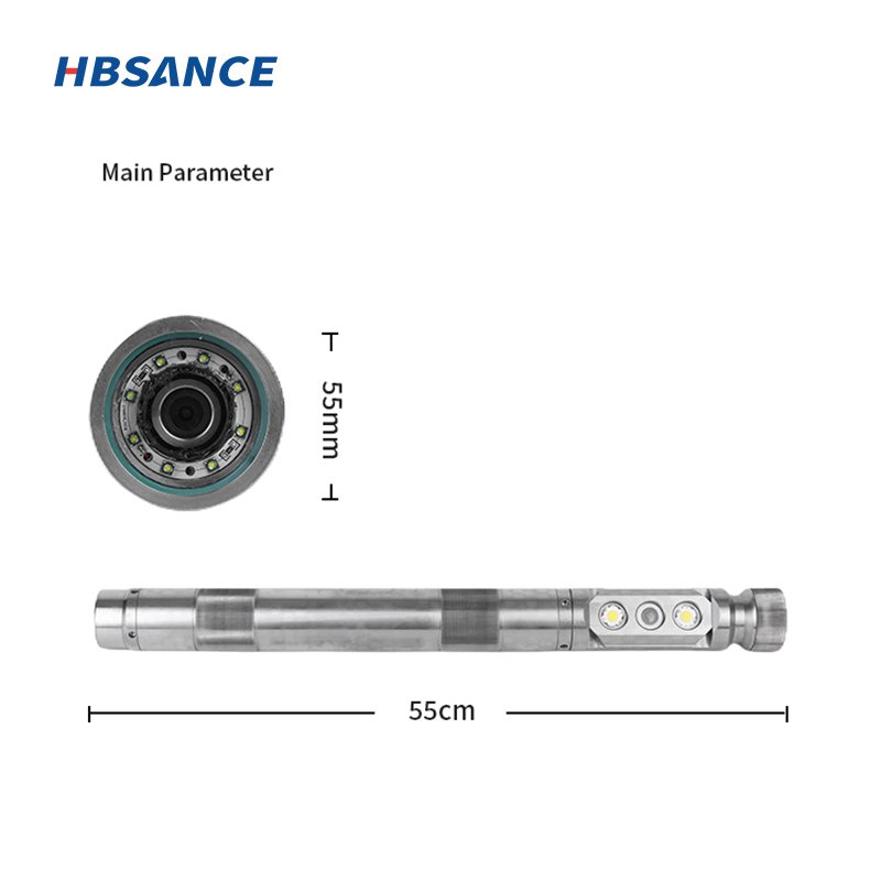 Pan Tilt Pipe Inspection Ptz Well Camera Underwater Deep Cctv 360 Degree 150m Cable