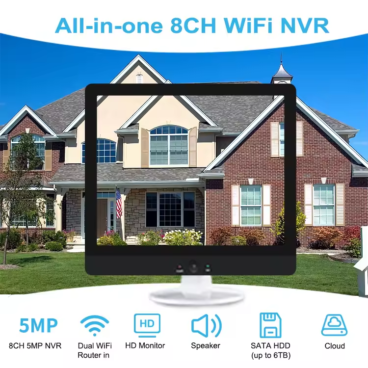 Cheap Eseecloud Outdoor 3MP 5MP 8CH Wireless Home Security CCTV Camera Systems WiFi Camera NVR Kit Video Surveillance System OEM