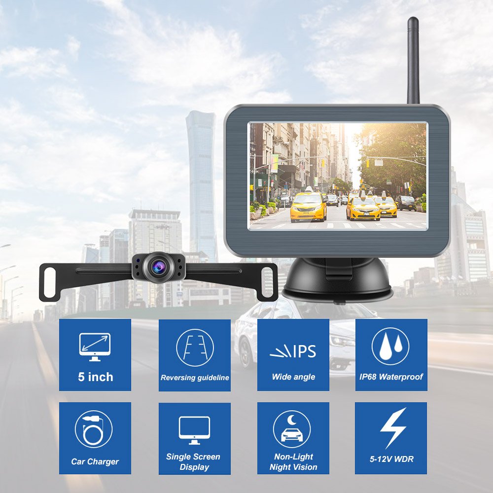 Baby Car Mirror Monitor 5 inch HD Analog /Digital Night Vision Car Mirror Display TFT LCD Reverse Car Cam Monitored