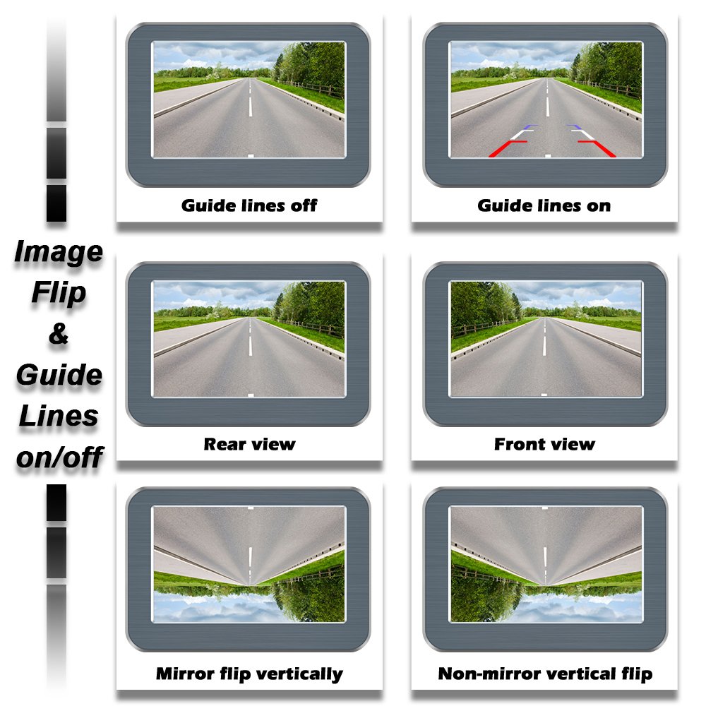 Baby Car Mirror Monitor 5 inch HD Analog /Digital Night Vision Car Mirror Display TFT LCD Reverse Car Cam Monitored