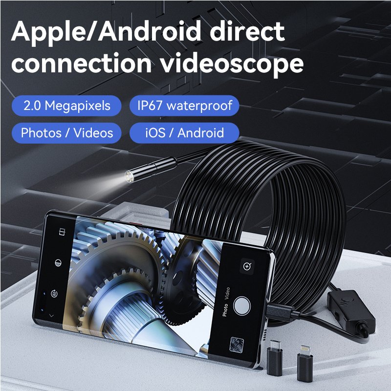 WiFi Inspection Camera Night Vision Waterproof Mini Videoscope Borescope Apple Android OTG Type-C Indoor Outdoor Analog Camera