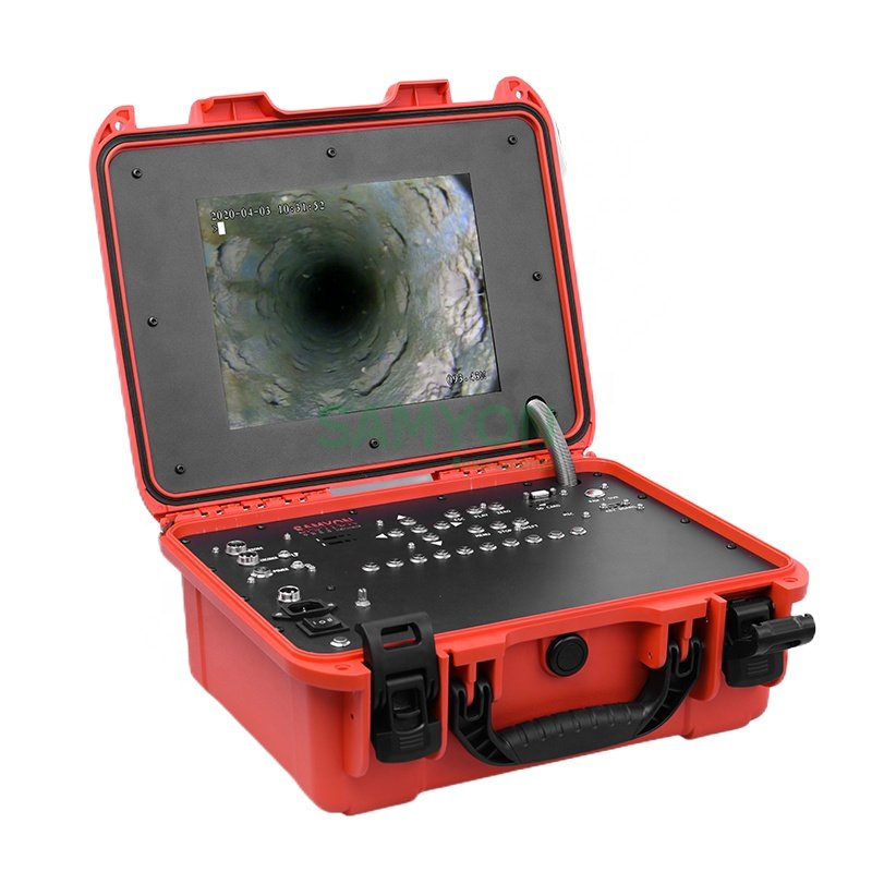 100m cable handle winch clear image 65mmPTZ stainless steel probe water well borehole camera sewer underwater