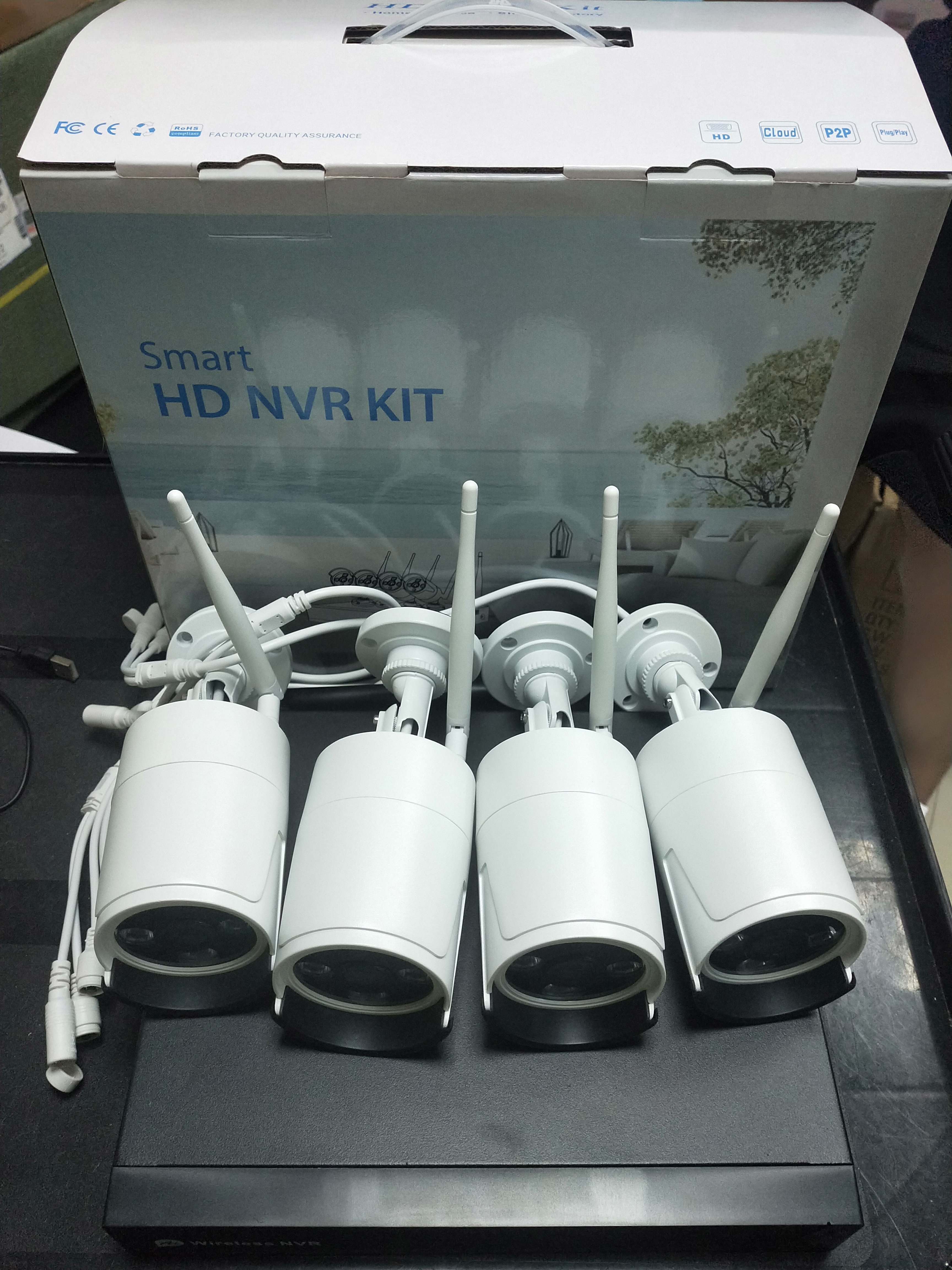 JideTech 3.0MP Tuya ip 4 Channels Surveillance System Security Bullet CameraH.265 Outdoor Analog Camera