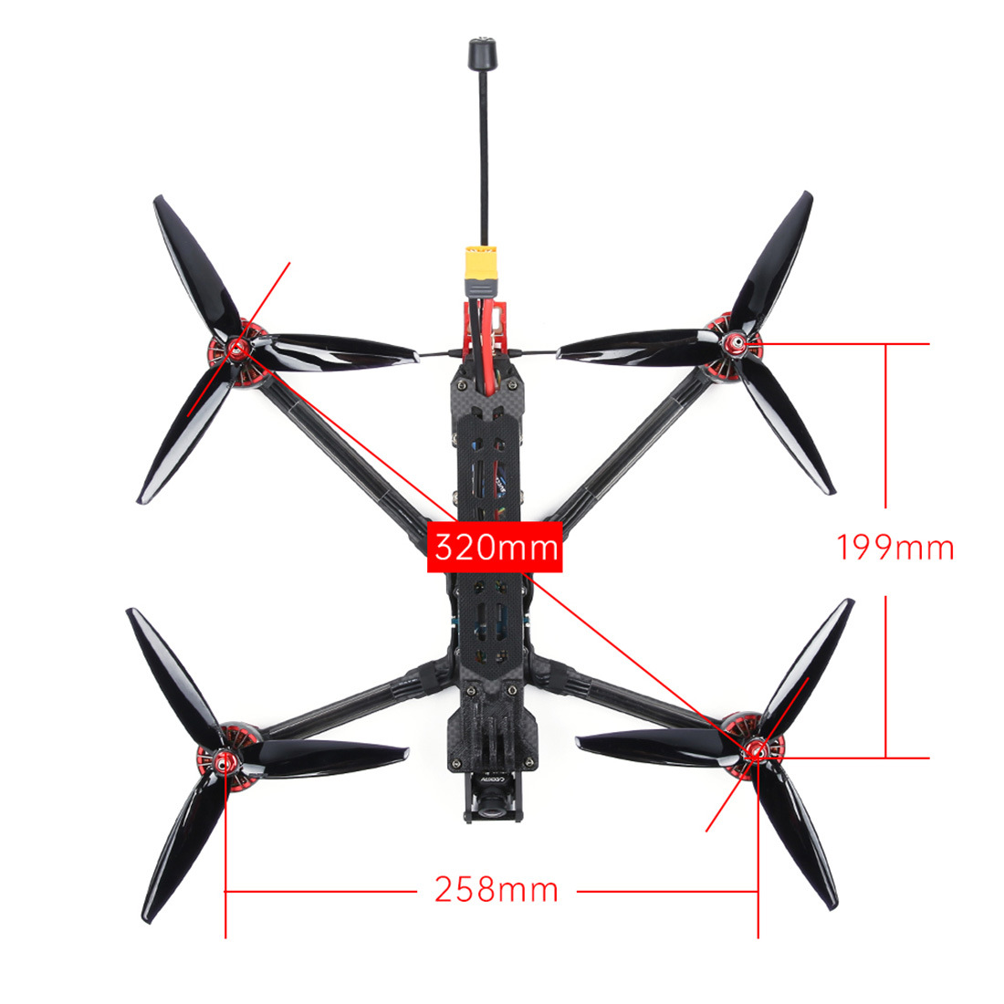 UFlight 7 inch Freestyle Quadcopter drones accessories Analog Caddx Rate 6S Chimera7 Pro V2 6S HD drone race fpv