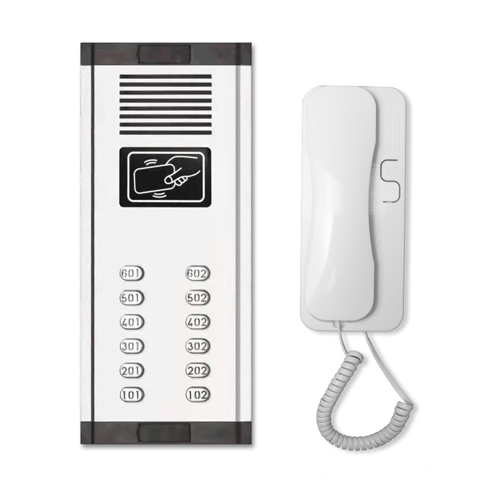 Multi apartment telephone intercom system audio intercom system for 12 apartment door intercom video