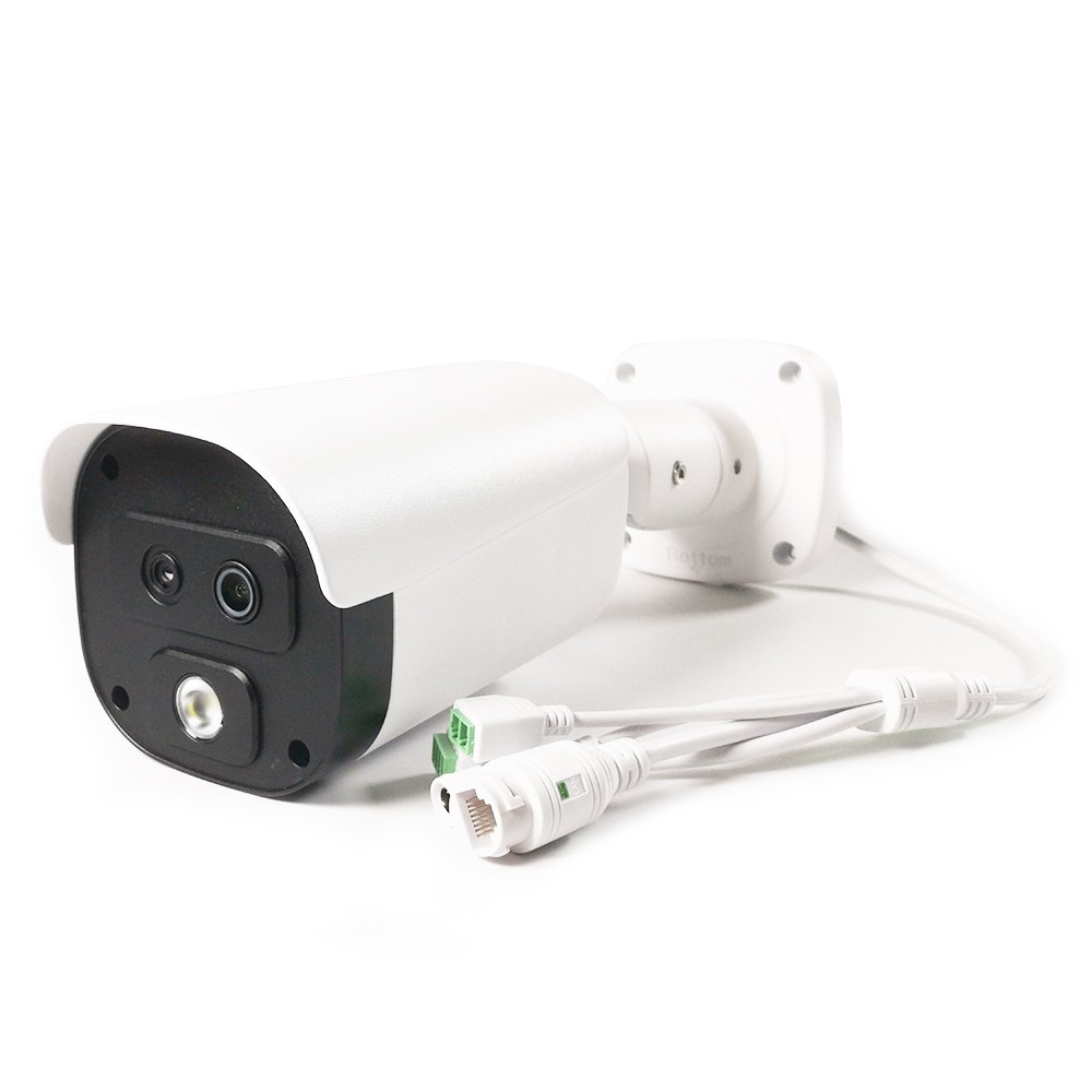 AI Binocular Thermal Imaging Camera Human Body Temperature Automatic Face Recognition CCTV Thermal Imaging Camera