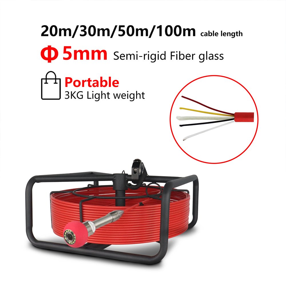 3kg light weight sewer drain camera HD video pipe inspection camera for pipes with DVR self-leveling 512hz transmitter