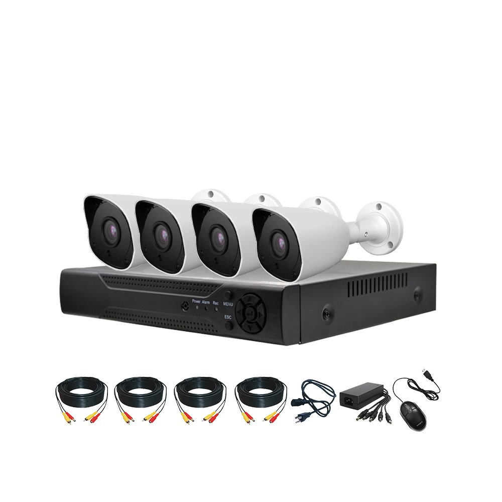 xmeye 2MP AHD 4ch cctv dvr kit 4 bullet outdoor camera set cctv system