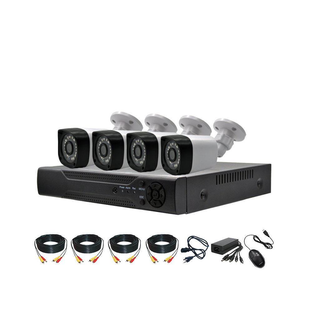xmeye 2MP AHD 4ch cctv dvr kit 4 bullet outdoor camera set cctv system