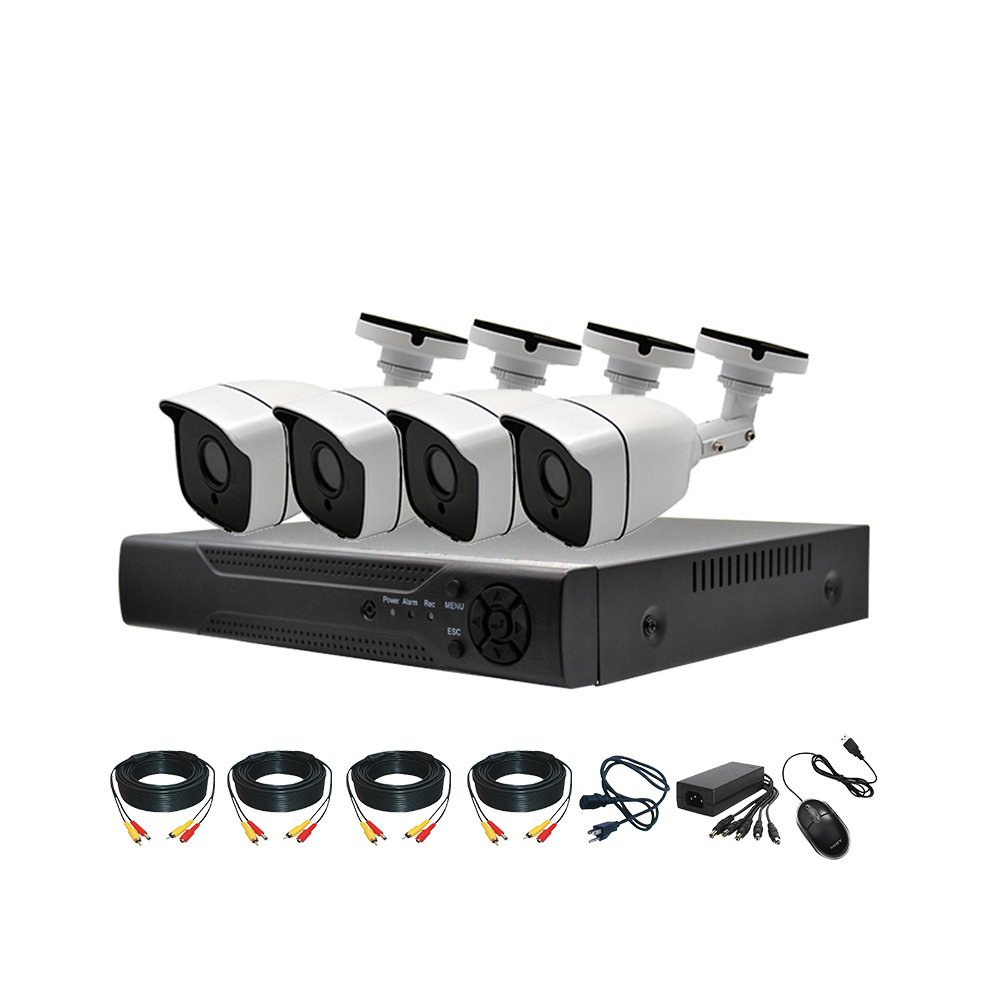xmeye 2MP AHD 4ch cctv dvr kit 4 bullet outdoor camera set cctv system