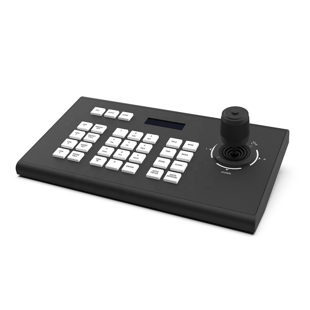 MYTECH Analog PTZ Camera Keyboard with 4D Joystick, PTZ Speed Dome Camera Controller with RS485 Input
