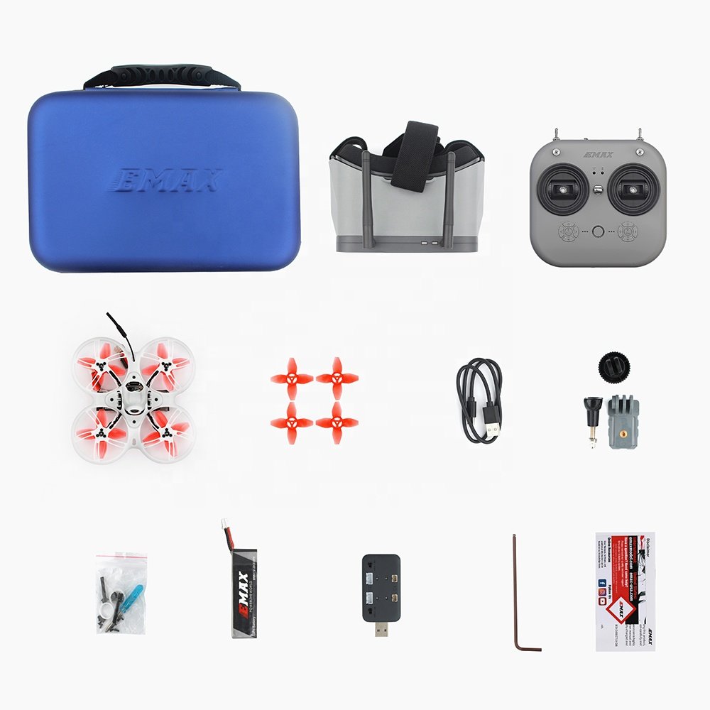 Official EMAX Tinyhawk 3 Plus FPV Drones Kit RTF Analog Tiny Whoop Racing Drones Set with Goggles and Controller