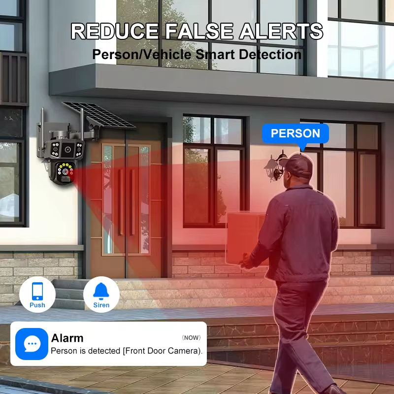 Wifi Camera Automatic Human Tracking WiFi 4G CCTV Security Camera Outdoor PIR Detection Solar WIfi Security Ptz Camera