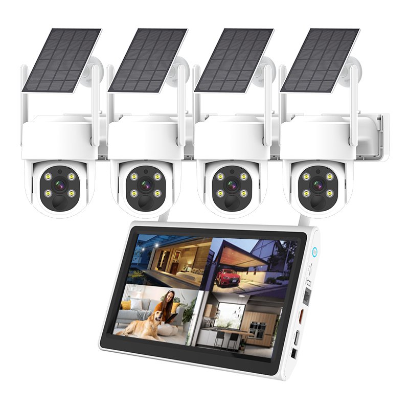 ahd analog system home 4 channel tuya nvr wifi solar power night vision full hd wireless security camera cctv kit for cctv