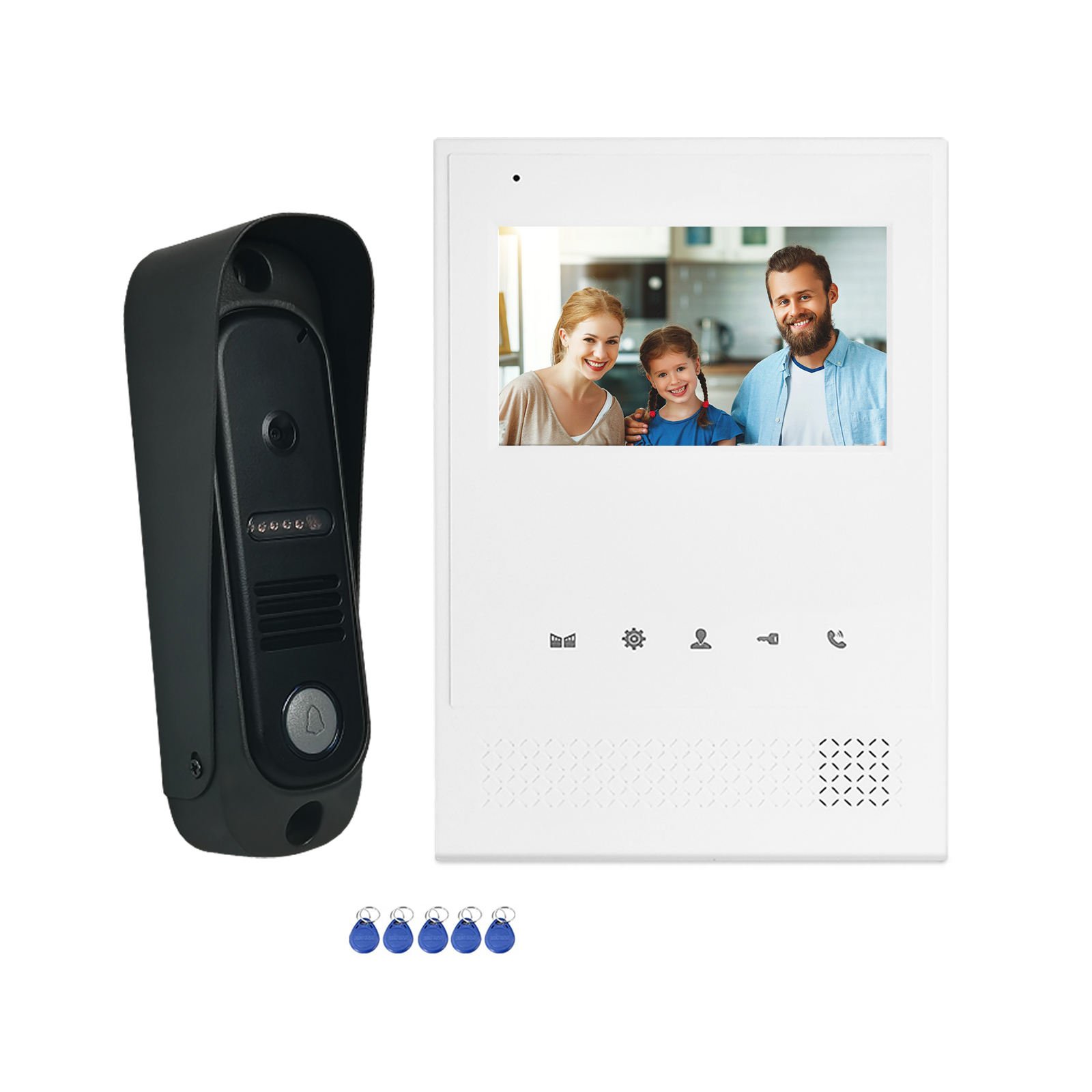 Vandal-proof Door Video Intercom Smart Doorbell Camera 4 Wire Video Intercom System For Villa