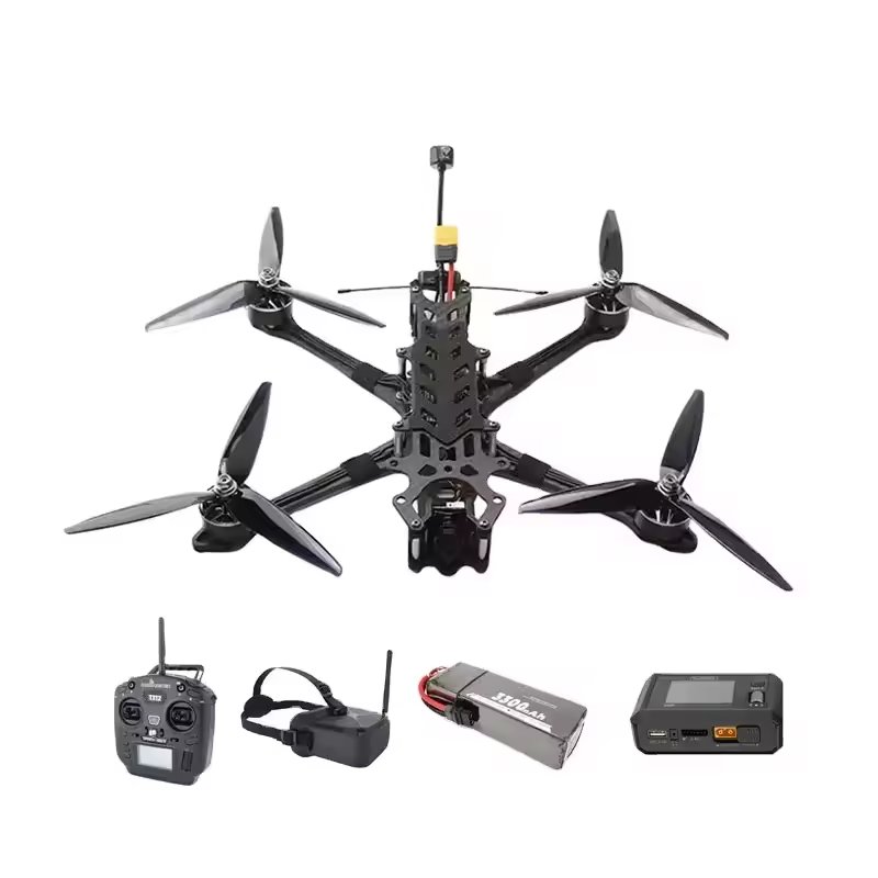 UFlight Piranha 7 inch Long Range FPV Drone Carbon fibre kit Racing drone With flight control analog video transmission UAV