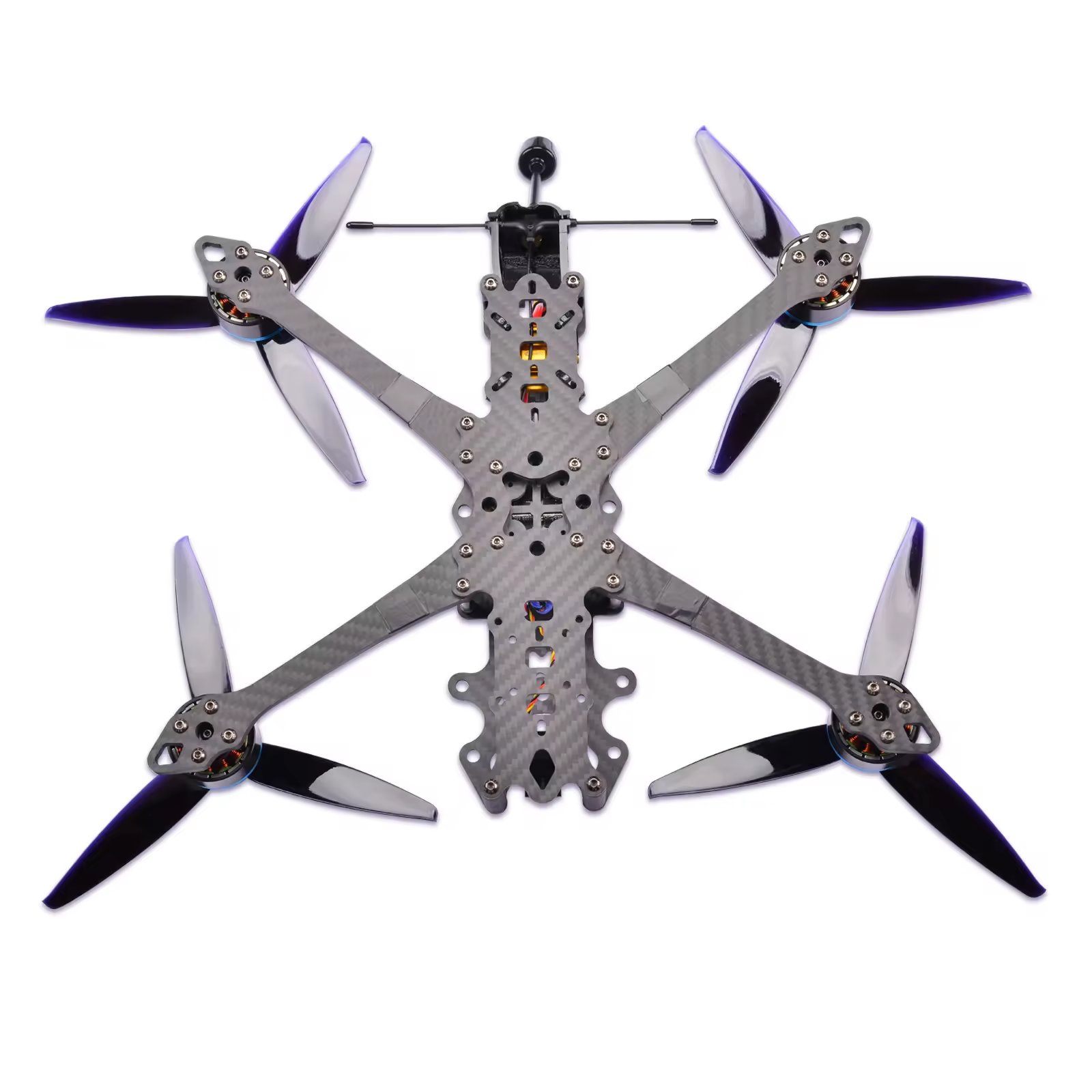 UFlight Piranha 7 inch Long Range FPV Drone Carbon fibre kit Racing drone With flight control analog video transmission UAV