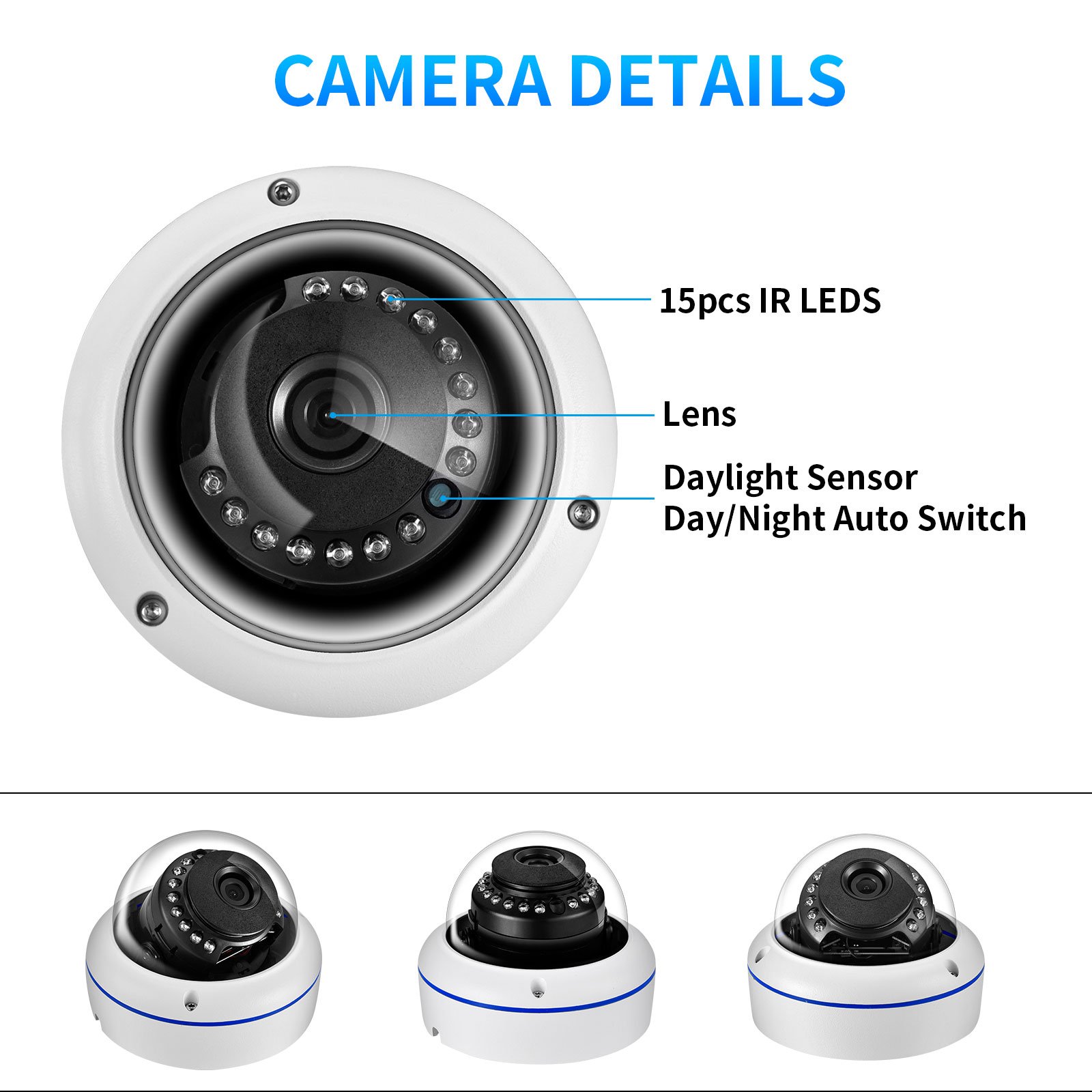 H.265 5MP AHD Security Camera Analog CMOS 3.6mm Vandal-proof Outdoor Indoor Night vision 5MP Dome AHD Camera AHD CCTV Camera