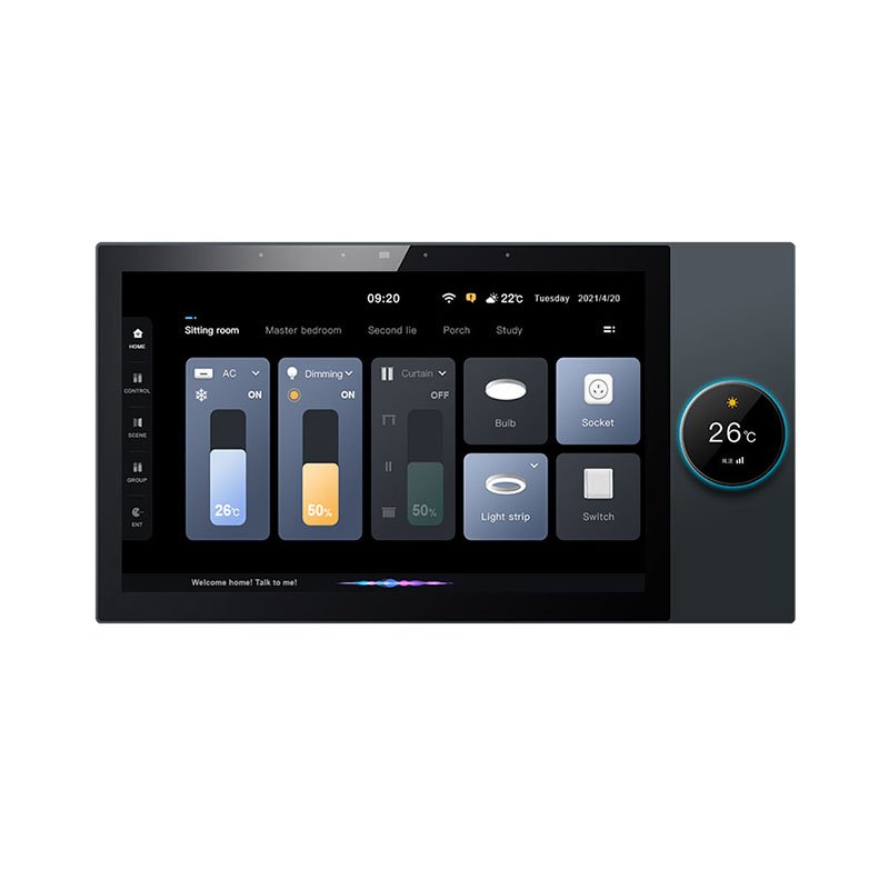 S10 HD LCD Touch Control Panel Wall Mounted Smart home Central Control Gateway With Audio Music Play Light-dimmer Function