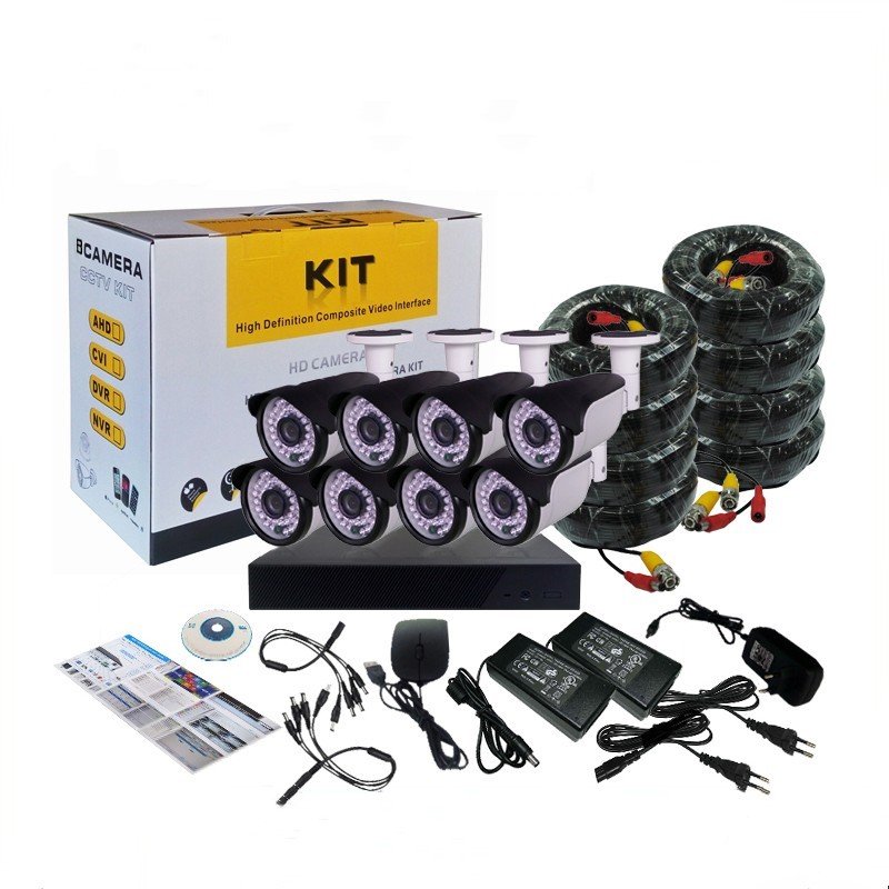 CCTV Professional Manufacturer 4CH AHD/TVI/CVI/Analog input 1080P HD DVR KIT made in China