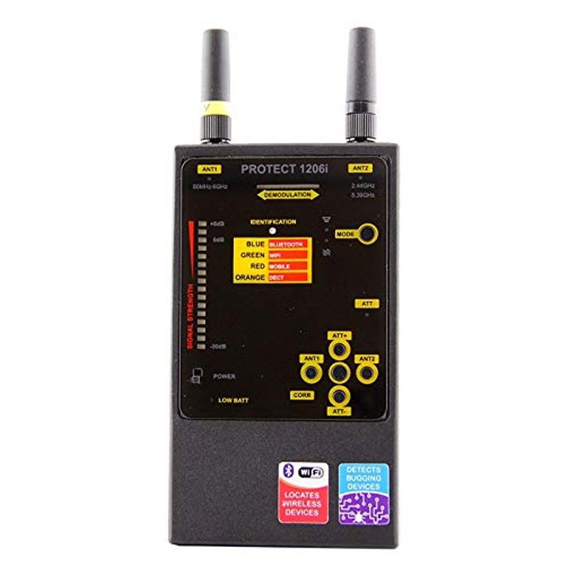 Ukraine Protect 1206i Multi-channel Wireless Signal Detector Anti Bug Locating Camera Detector Airborne Signal Analyzer Anti GPS
