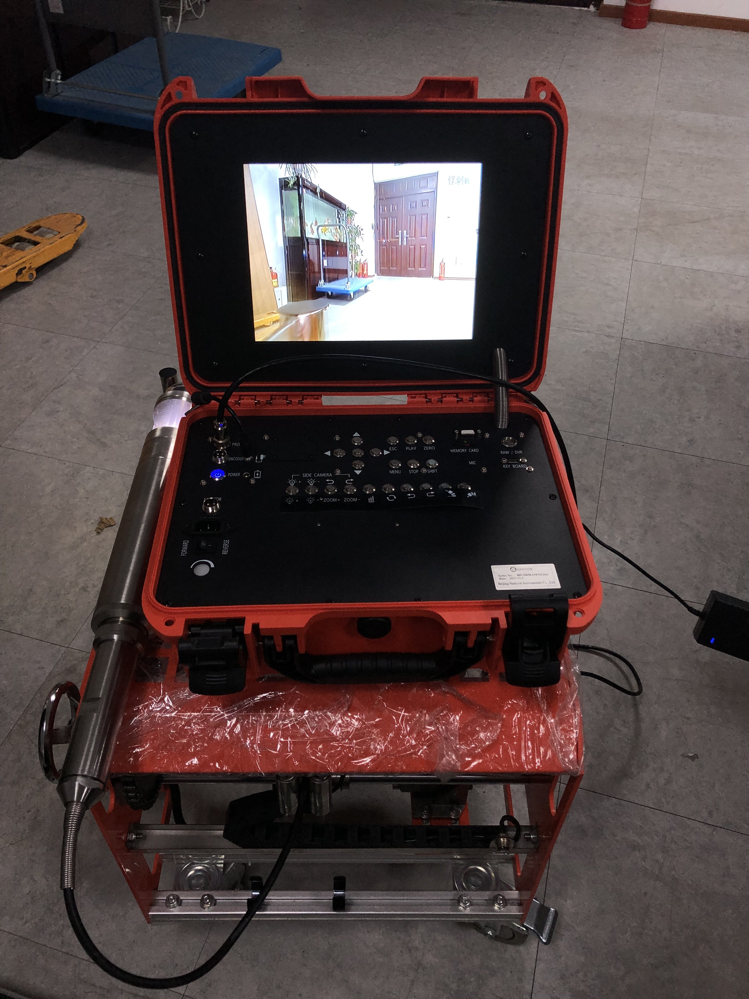 360 Degree Rotating PTZ camera 100m borehole drilling inspection camera