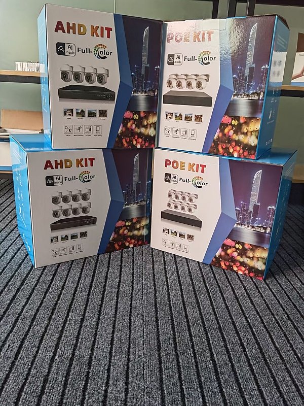 CCTV camera system 8-channel PTZ360 move up and down left and right full color audio XVR warehouse with analog camera kit