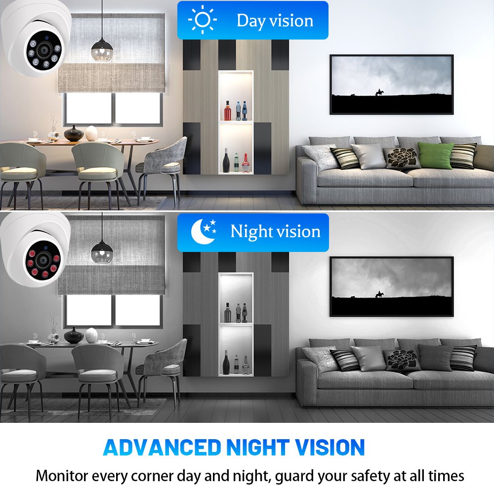 WESECUU 4ch Video Camera 4 Channel Cctv Dvr Kit Cctv Analog Camera Cctv System Camera Indoor