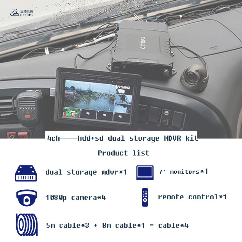 h.265 1080p mobile dvr memory card adas dms mdvr 4ch 8ch 4g / gps / wifi 4 cams for vehicle