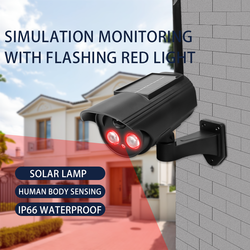 Dummy Camera Solar Powered solar motion infrared sensor Lamp with swivel head Solar Decoy Camera sensor light with solar panel