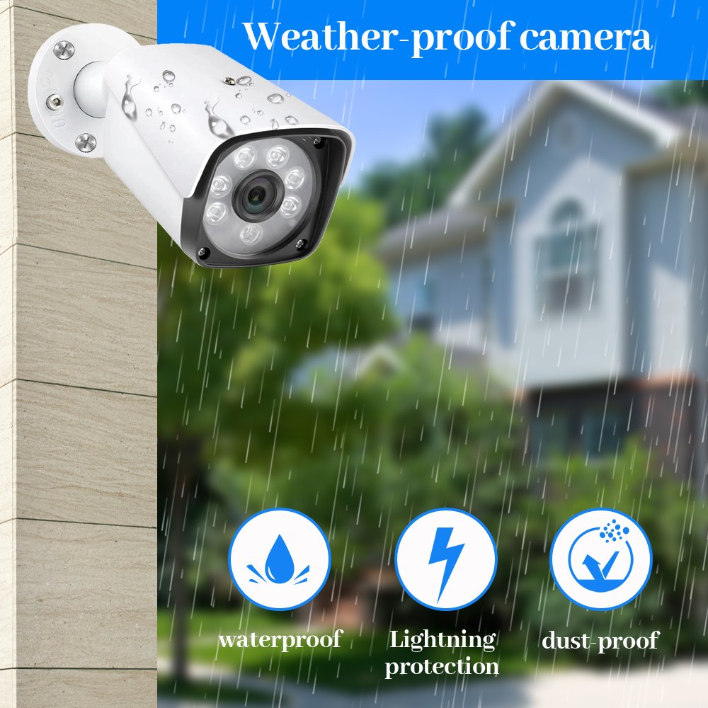 WESECUU 8CH XVR Kit 2MP home security systems video recorder system cameras de seguridad outdoor security camera analog camera