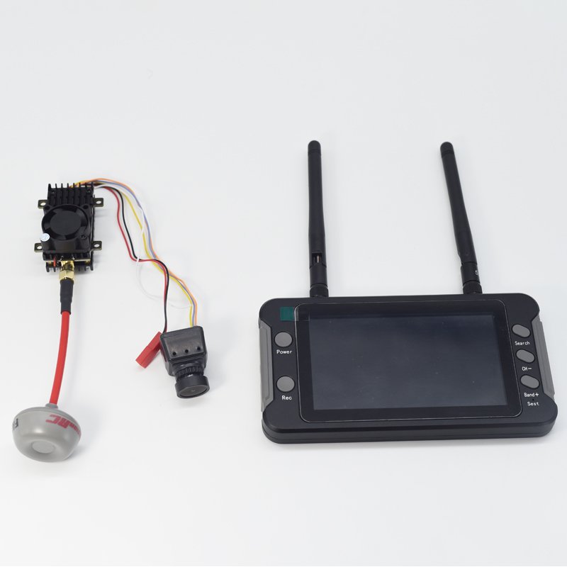5.8Ghz 40CH 800 x 480 IPS Drone Receiver Monitor New 2W VTX Analog Transmitter with Microphone fpv 1200TVL Video Camera 2.5mm