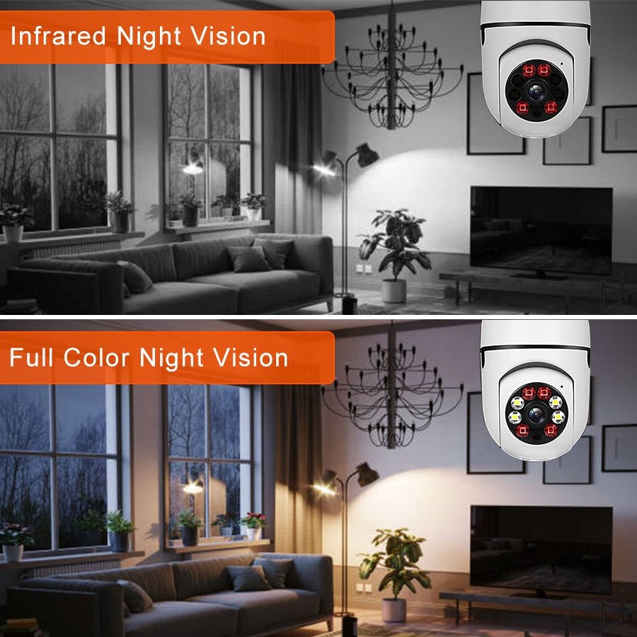 5G WiFi Yiiot Light Bulb Camera 1080P E27 360 Degree Real-time Viewing Motion Detect Alarm Home PTZ IP Camera