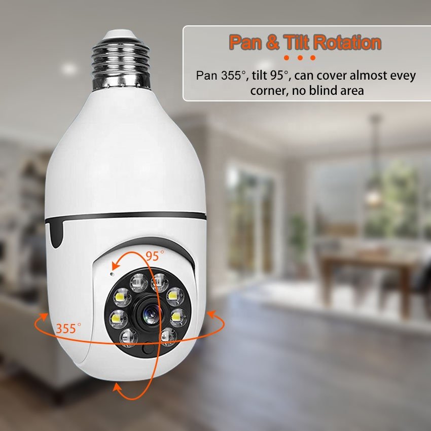 5G WiFi Yiiot Light Bulb Camera 1080P E27 360 Degree Real-time Viewing Motion Detect Alarm Home PTZ IP Camera