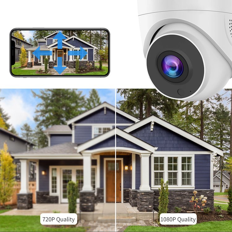 WiFi 1080P PTZ IP Camera Smart Home Security Night Vision Indoor Plastic Turret Analog 2MP Wireless CCTV Mini Dome Ip Camera