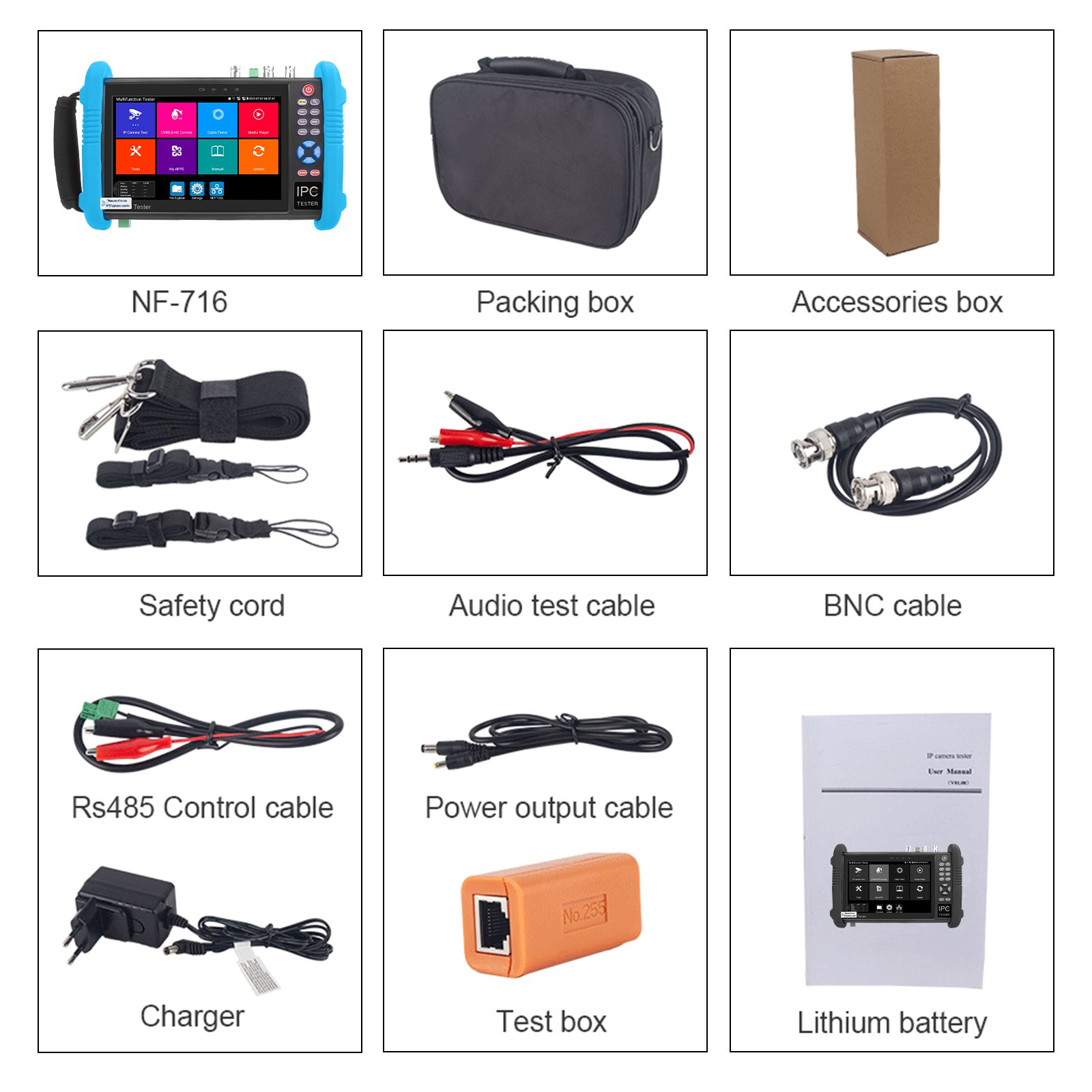 NOYAFA NF-IPC716ADHS PRO 7 inch All in one CVI TVI AHD 8MP EX-SDI HD-SDI 3G-SDI camera tester 4K HD CCTV tester