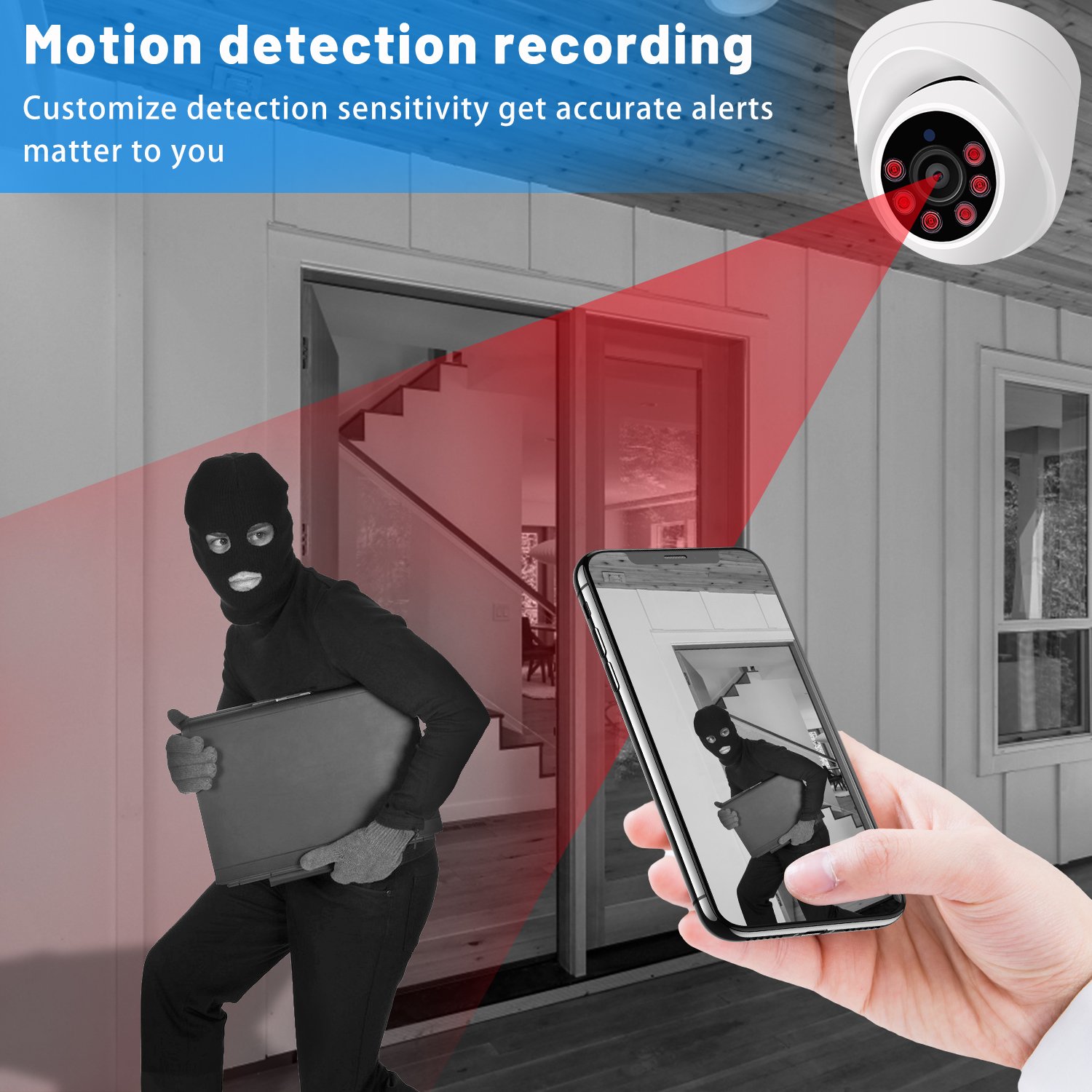 WESECUU 4 Channel 1080P Indoor AHD CCTV Security System cctv system camera analog camera security camera outdoor