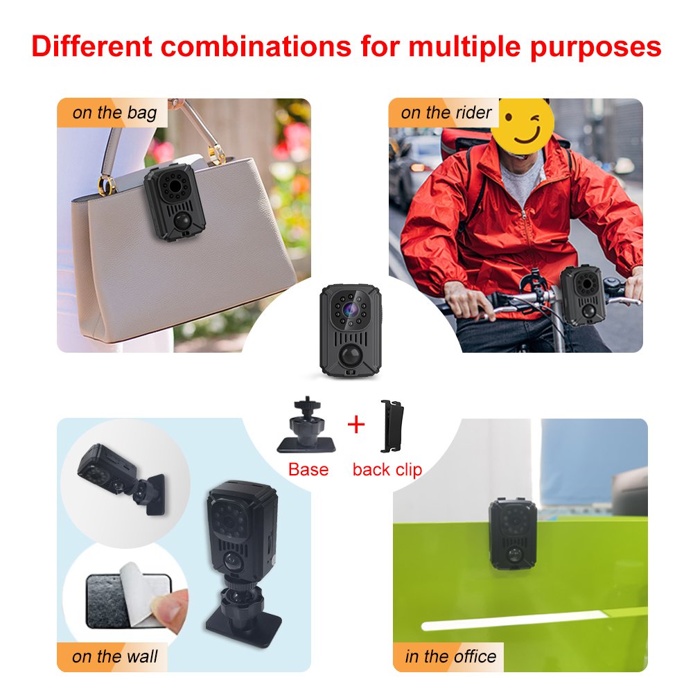 Qiugu Ynmee MD31 Body Camera Mini PIR Camera Motion Detection 1080P Working 11Hours Standby For 30 days Cycling Mini Body Camera
