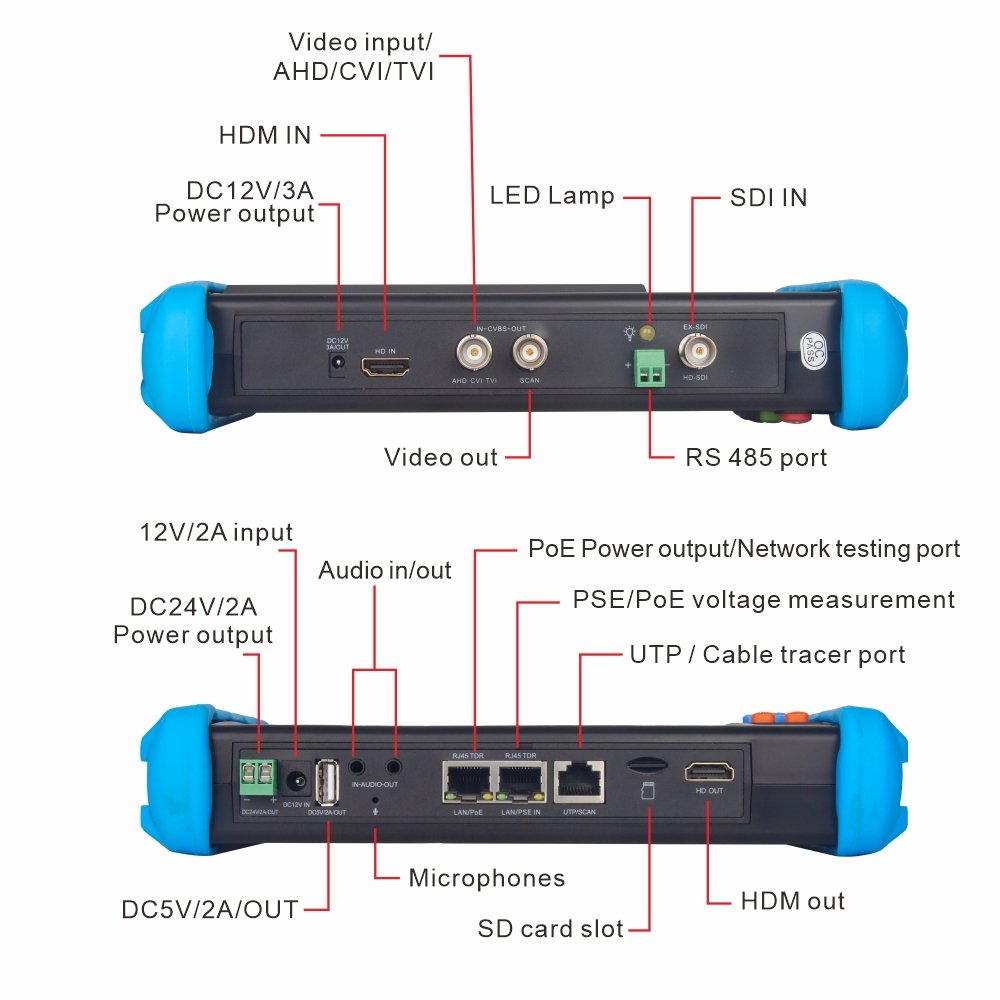 CCTV Camera Diagnostic Equipment Video Monitor Cctv Tester