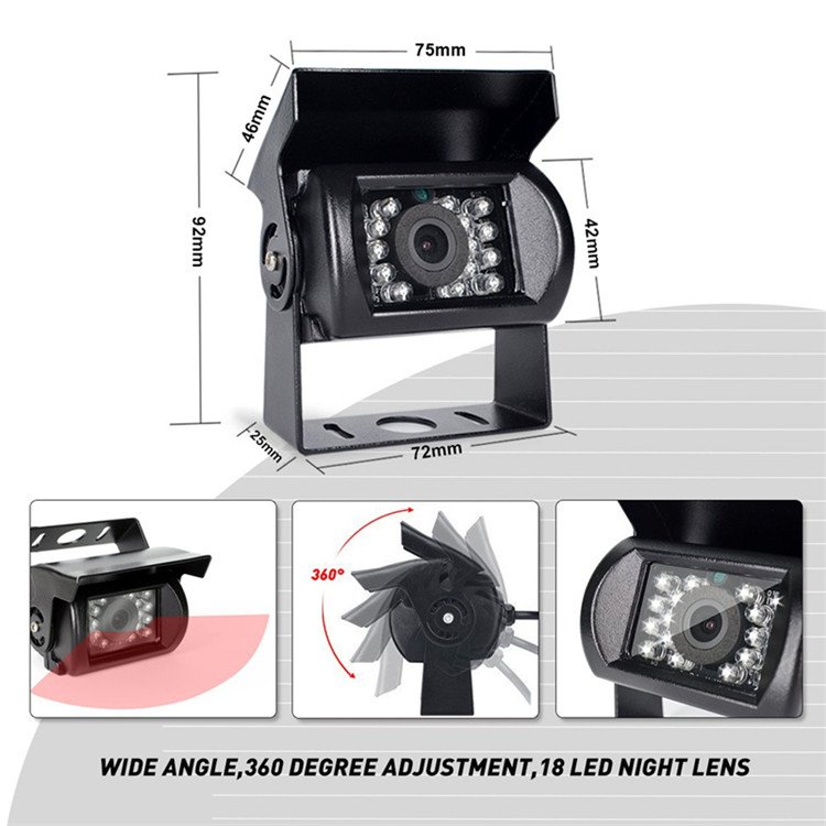 Full metal IR lights AHD 1080P Backup Camera For Truck Bus Vehicle