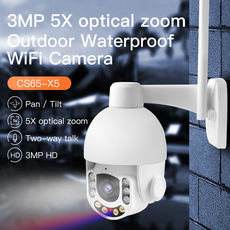 Okam Outdoor 8x Optical Zoom Surveillance Cctv Wifi Security Camera System Ip Network Camera Ptz Dual Lens Network Camera