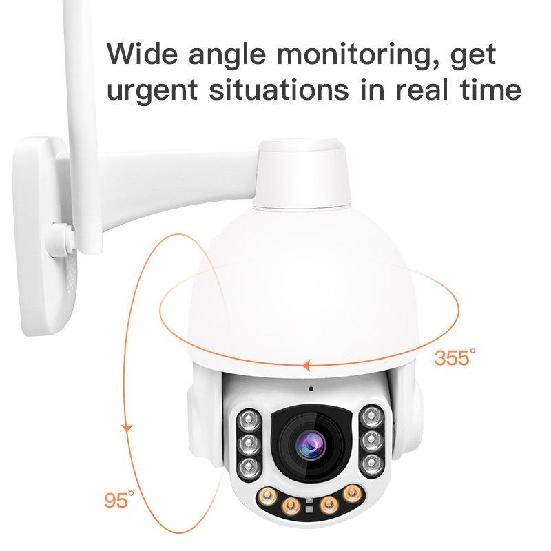Okam Outdoor 8x Optical Zoom Surveillance Cctv Wifi Security Camera System Ip Network Camera Ptz Dual Lens Network Camera
