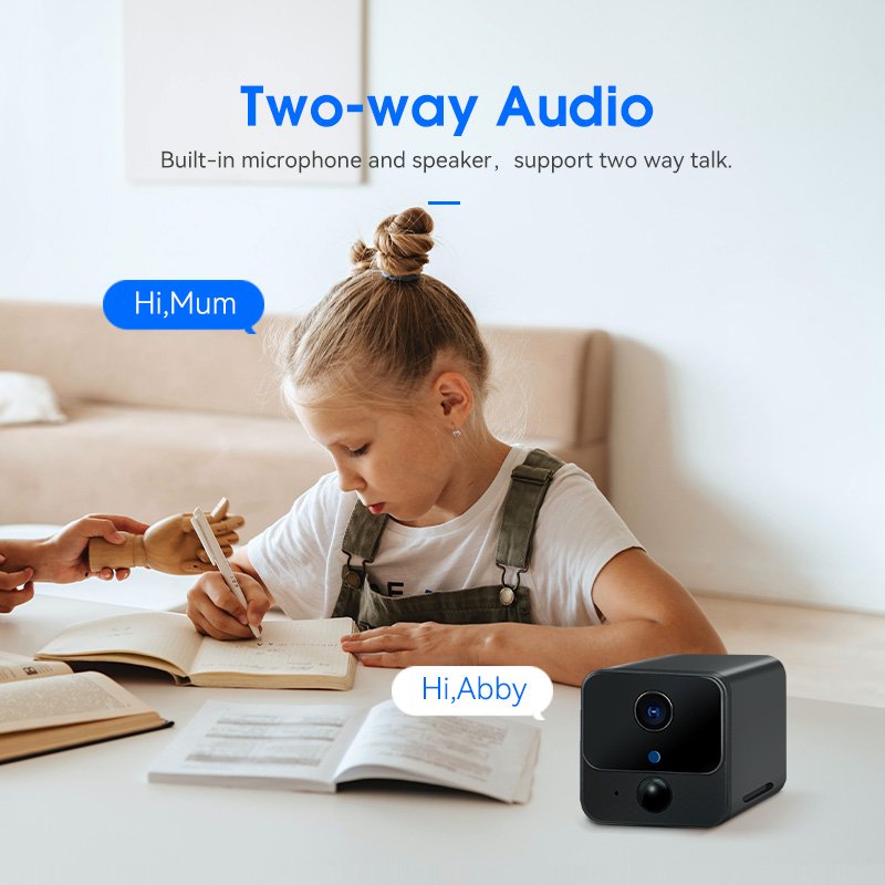 Anywii P214 2mp Battery Mini Wifi Camera Wireless Security Camera Infrared Night Vision Human Detection Small Battery camera