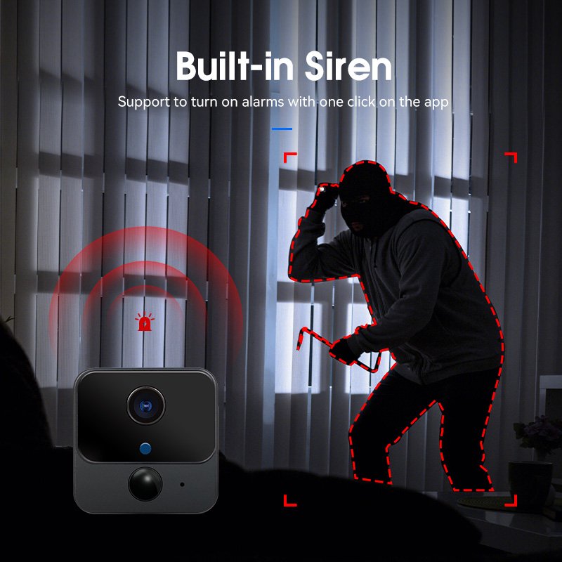 Anywii P214 2mp Battery Mini Wifi Camera Wireless Security Camera Infrared Night Vision Human Detection Small Battery camera