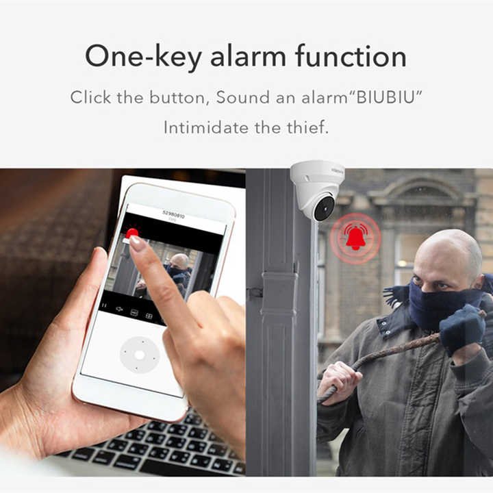 V380CCTV 5MP Security CCTV IP Camera Outdoor Waterproof Analog Hemisphere Face Detection PTZ Inverted Installation WiFi