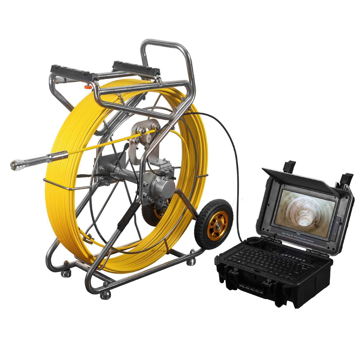 20m to 200m 9mm Cable 25mm HD 1080P Industrial Cctv Analog Camera System, Drain Sewer Pipe Inspection Camera with DVR